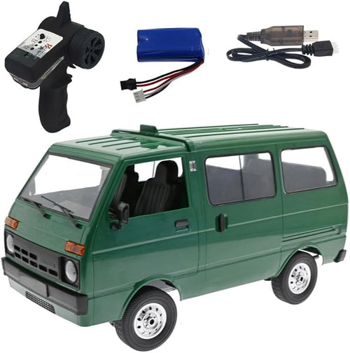 Buddy RC Green WPL RC Van 1/10 Scale 4WD Drift Truck, RTR Off-Road 2.4G Full Proportion Remote Control Vehicle with LED Lights (Copy)