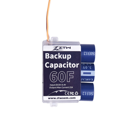 Buddy RC ZTW Backup Capacitor 60F Input 6V-8.4V