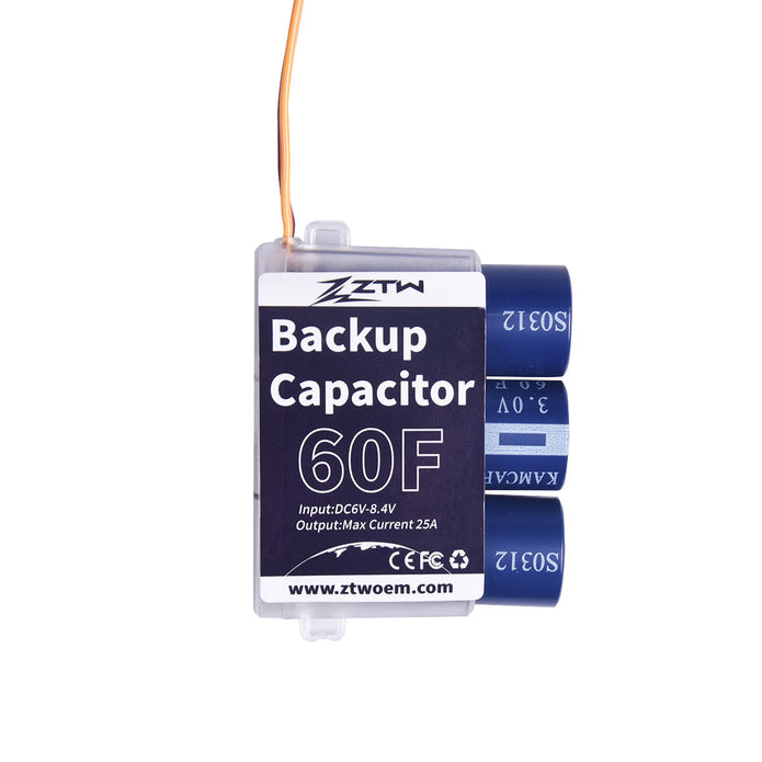 Buddy RC ZTW Backup Capacitor 60F Input 6V-8.4V
