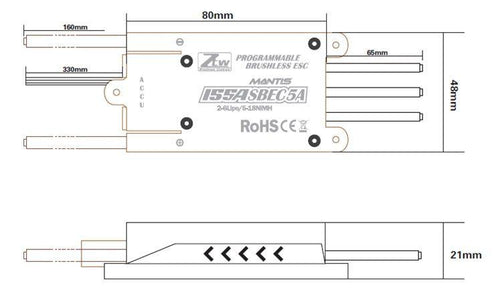 Buddy RC ZTW Mantis 155A ESC with 5A SBEC