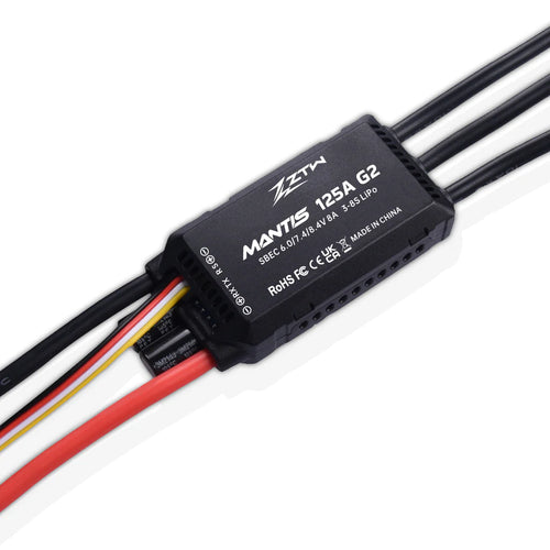 Buddy RC ZTW Mantis G2 Series 125A ESC 8A SBEC For RC Airplane