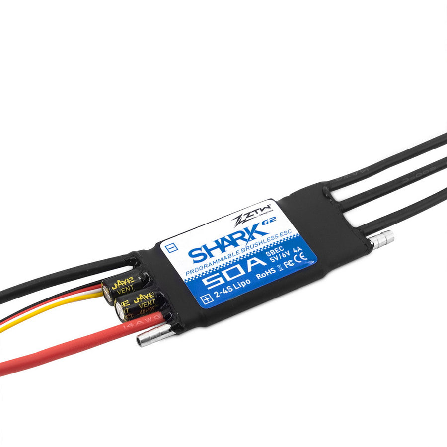Buddy RC ZTW Shark 50A G2 Series 32-Bit Water Cooled Marine Brushless ESC