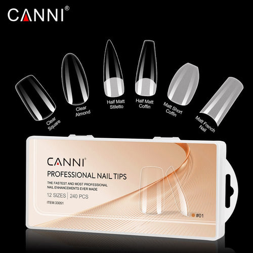 CANNI 12 Size Gel Nail Tips 240 Pcs