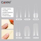 CANNI 12 Size Gel Nail Tips 240 Pcs, view 2
