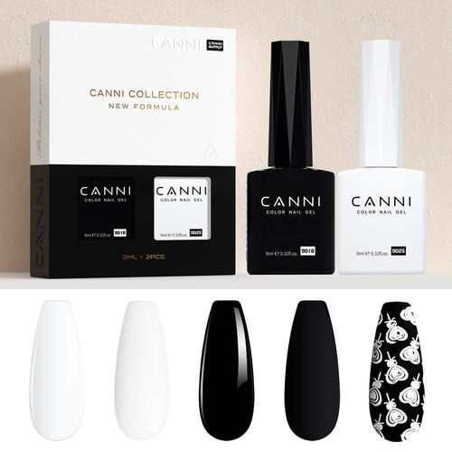 CANNI 9ml Black and White Color 2pcs Set
