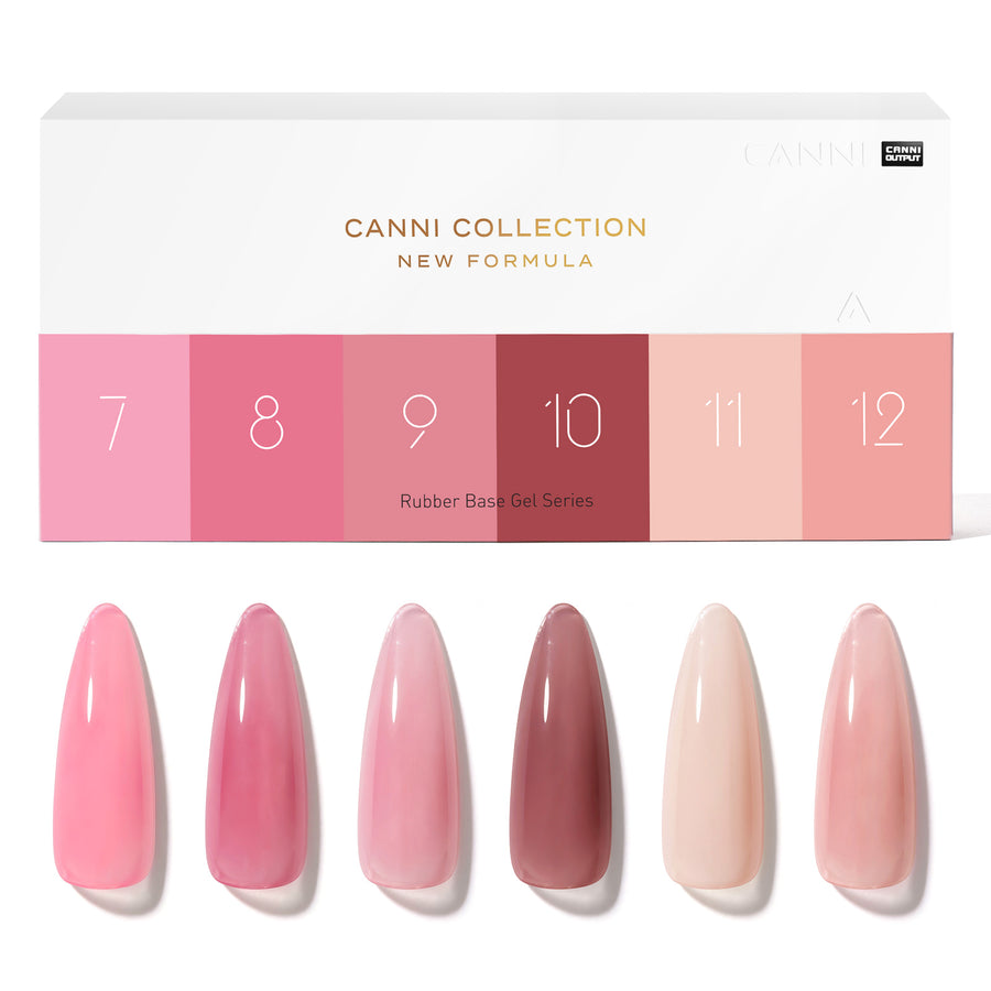 CANNI 9ml Colorful Rubber Base Gel 6 Colors Set