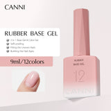 CANNI 9ml Colorful Rubber Base Gel 6 Colors Set, view 3