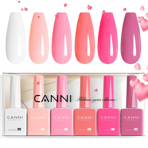 CANNI Blush Bliss Bouquet Kit - 9ml Nail Gel 6 Colors Set-2311