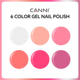 CANNI Blush Bliss Bouquet Kit - 9ml Nail Gel 6 Colors Set-2311, view 2