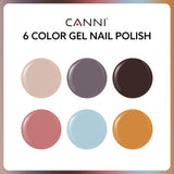 CANNI Boho Chic Palette Kit - 9ml Nail Gel 6 Colors Set-2304, view 4