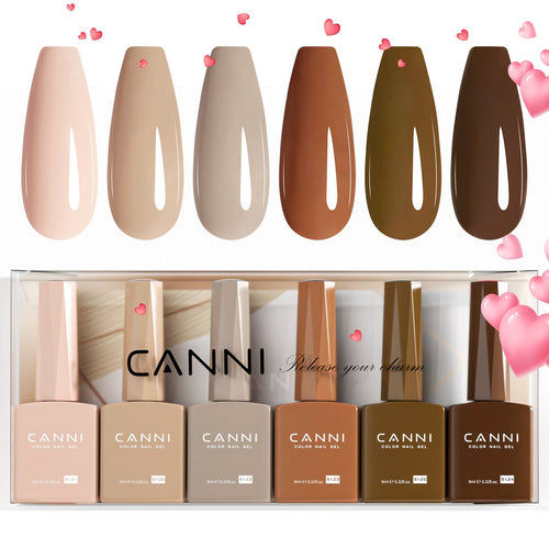 CANNI Caramel Cascade Kit - 9ml Nail Gel 6 Colors Set-2310