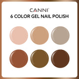 CANNI Caramel Cascade Kit - 9ml Nail Gel 6 Colors Set-2310, view 2