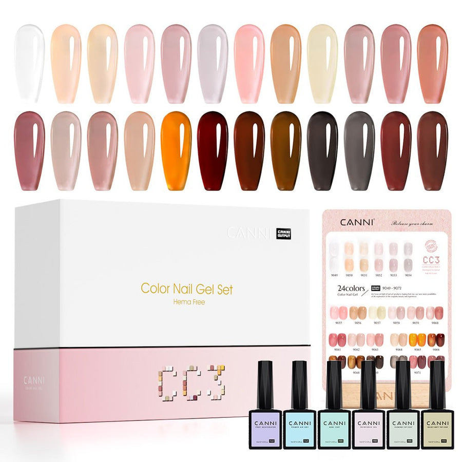 CANNI CC3 - 30pcs Gel Polish Kit - Translucent Color