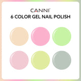 CANNI Cherry Blossom Meadows Kit - 9ml Nail Gel 6 Colors Set-2320, view 2