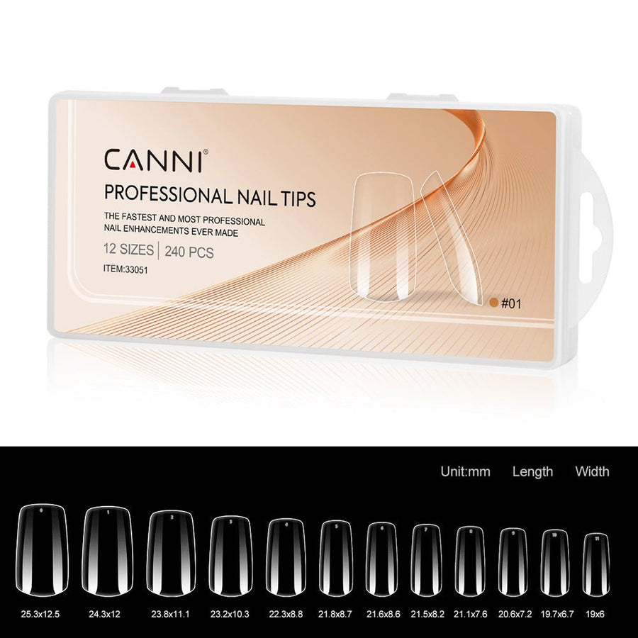 CANNI Clear Square - False Nail Tips