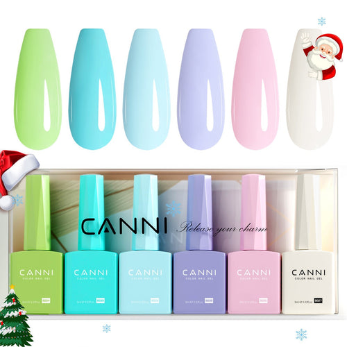 CANNI Colorful Kaleidoscope Kit - 9ml Nail Gel 6 Colors Set-2305