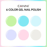 CANNI Colorful Kaleidoscope Kit - 9ml Nail Gel 6 Colors Set-2305, view 4