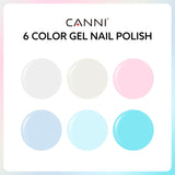 CANNI Cotton Candy Kit - 9ml Nail Gel 6 Colors Set-2319, view 2