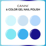 CANNI Crystal Clear Waters Kit - 9ml Nail Gel 6 Colors Set-2313, view 2