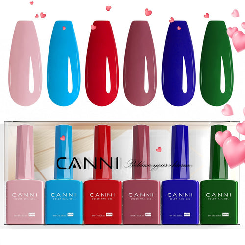 CANNI Festive Tropics Kit - 9ml Nail Gel 6 Colors Set-2316