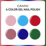 CANNI Festive Tropics Kit - 9ml Nail Gel 6 Colors Set-2316, view 2