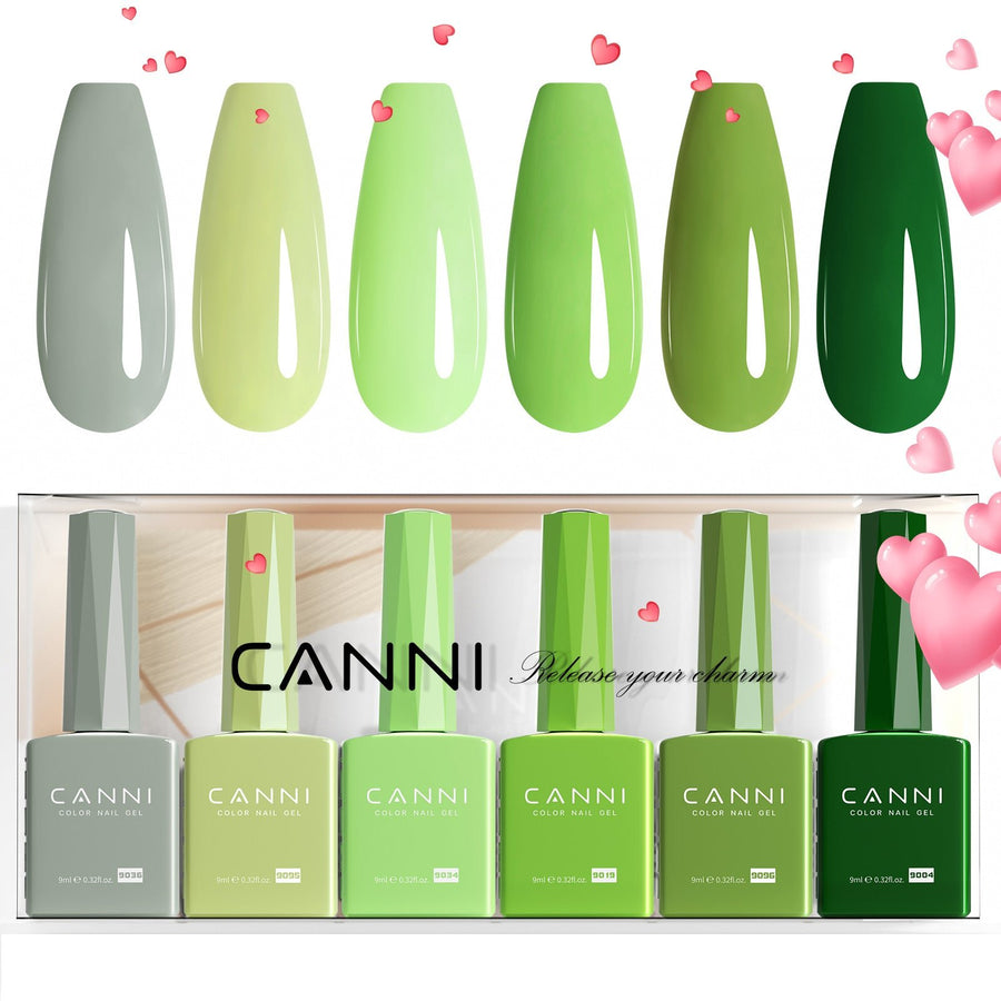 CANNI Forest Fern Fusion Kit - 9ml Nail Gel 6 Colors Set-2314