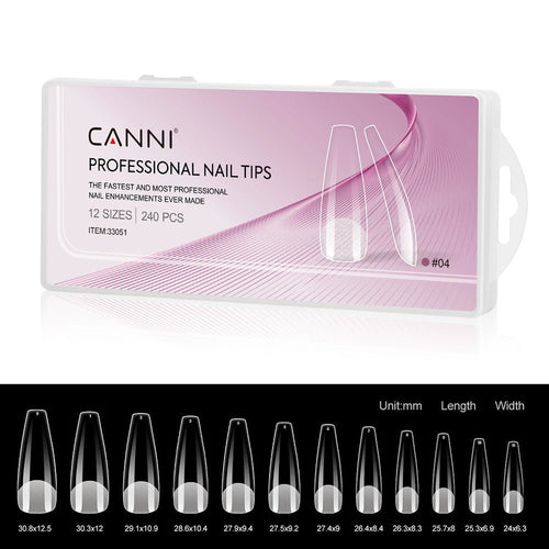 CANNI Half Matt Coffin - False Nail Tips