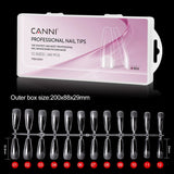 CANNI Half Matt Coffin - False Nail Tips, view 3