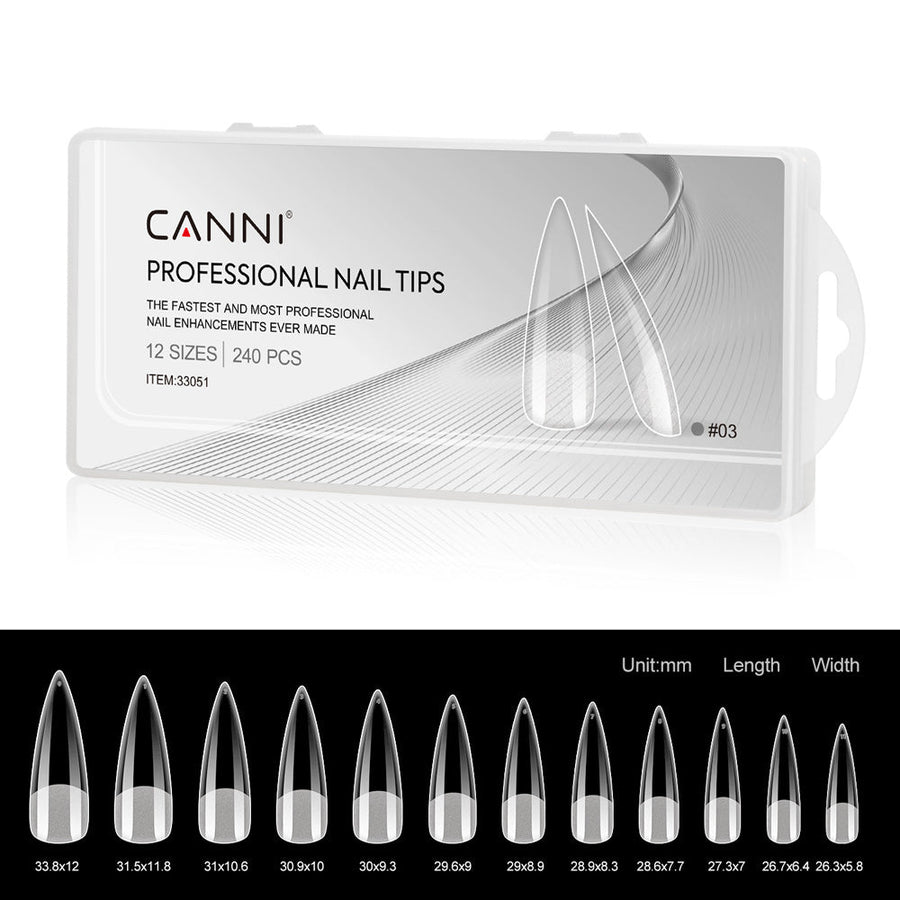 CANNI Half Matt Stiletto - False Nail Tips