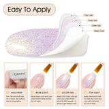 CANNI Glitter Gel Polish 8 Colors Set - Aurora Collection, view 4