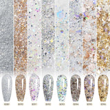 CANNI Glitter Gel Polish 8 Colors Set - Dawn Crystal Flash, view 2
