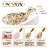 CANNI Glitter Gel Polish 8 Colors Set - Dawn Crystal Flash, view 4