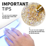 CANNI Glitter Gel Polish 8 Colors Set - Dawn Crystal Flash, view 5