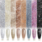 CANNI Glitter Gel Polish 8 Colors Set - Diamond Collection, view 2