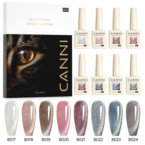 CANNI Cat Eye Gel Polish 8 Colors Set - Iridescent Dream