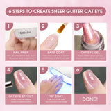 CANNI Cat Eye Gel Polish 8 Colors Set - Iridescent Dream, view 6