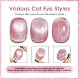 CANNI Gel Polish 8 Colors Set - Pink Planet Cat Eye Collection, view 4