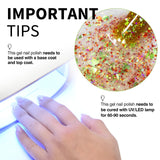 CANNI Glitter Gel Polish 8 Colors Set - Prism Flash Collection, view 5