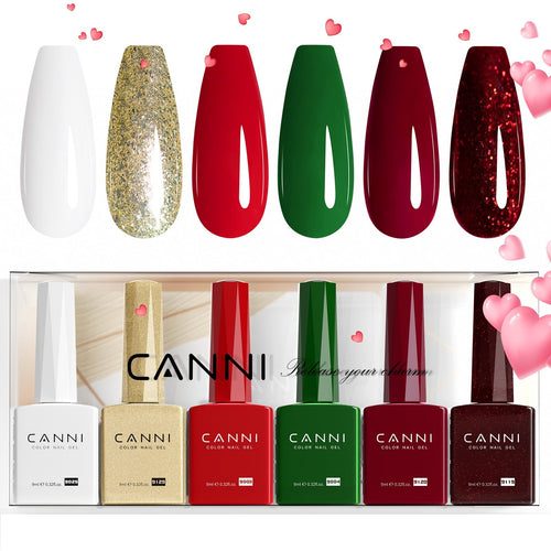 CANNI Holiday Jubilee Kit - 9ml Nail Gel 6 Colors Set-2315