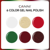 CANNI Holiday Jubilee Kit - 9ml Nail Gel 6 Colors Set-2315, view 2