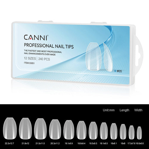 CANNI Matte Short Coffin - False Nail Tips