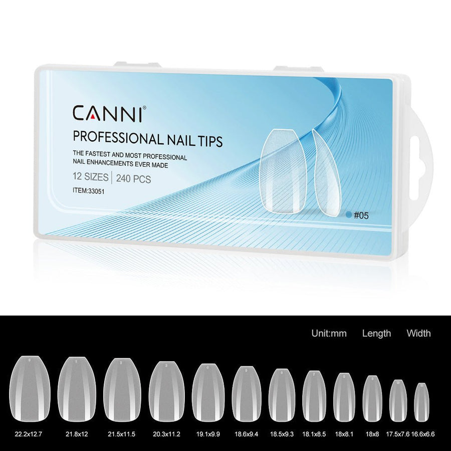 CANNI Matte Short Coffin - False Nail Tips