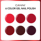 CANNI Red Velvet Reverie Kit - 9ml Nail Gel 6 Colors Set-2309, view 2