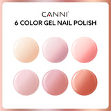 CANNI Subtle Blush Ensemble - 9ml Nail Gel 6 Colors Set-2317, view 2