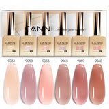 CANNI Subtle Blush Ensemble - 9ml Nail Gel 6 Colors Set-2317, view 4