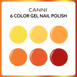 CANNI Tangerine Tango Kit - 9ml Nail Gel 6 Colors Set-2312, view 2