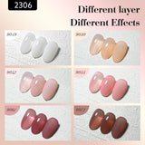 CANNI Translucid Glamour Kit - 9ml Nail Gel 6 Colors Set-2306, view 4