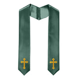 Cap and Gown Direct 60" CHOIR STOLE WITH WHITE OR GOLD CROSS EMBROIDERY, view 5