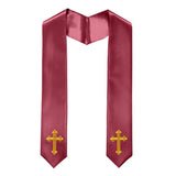 Cap and Gown Direct 60" CHOIR STOLE WITH WHITE OR GOLD CROSS EMBROIDERY, view 6