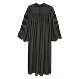 Cap and Gown Direct Black Deluxe Doctoral Gown - No Piping, view 2